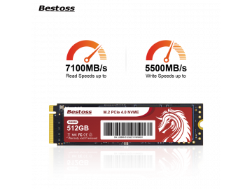 Ổ cứng SSD NVME Bestoss GM888 512GB/1TB/2TB - Đọc/Ghi 7100/6500MB/s (NVMe PCIe Gen4x4, M2.2280)