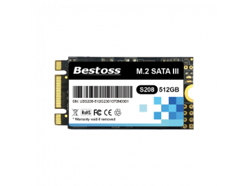 Ổ cứng SSD M2 SATA Bestoss S208 128GB/256GB/512GB/1TB - Đọc/Ghi 550/520MB/s (M2 SATA, M2.2242)