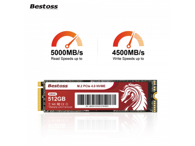 Ổ cứng SSD NVME Bestoss GM528 512GB/1TB/2TB - Đọc/Ghi 5000/4000MB/s (NVMe PCIe Gen4x4, M2.2280)